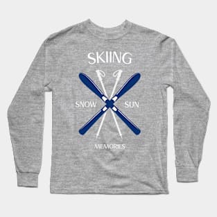 Skiing Snow Sun Memories Long Sleeve T-Shirt